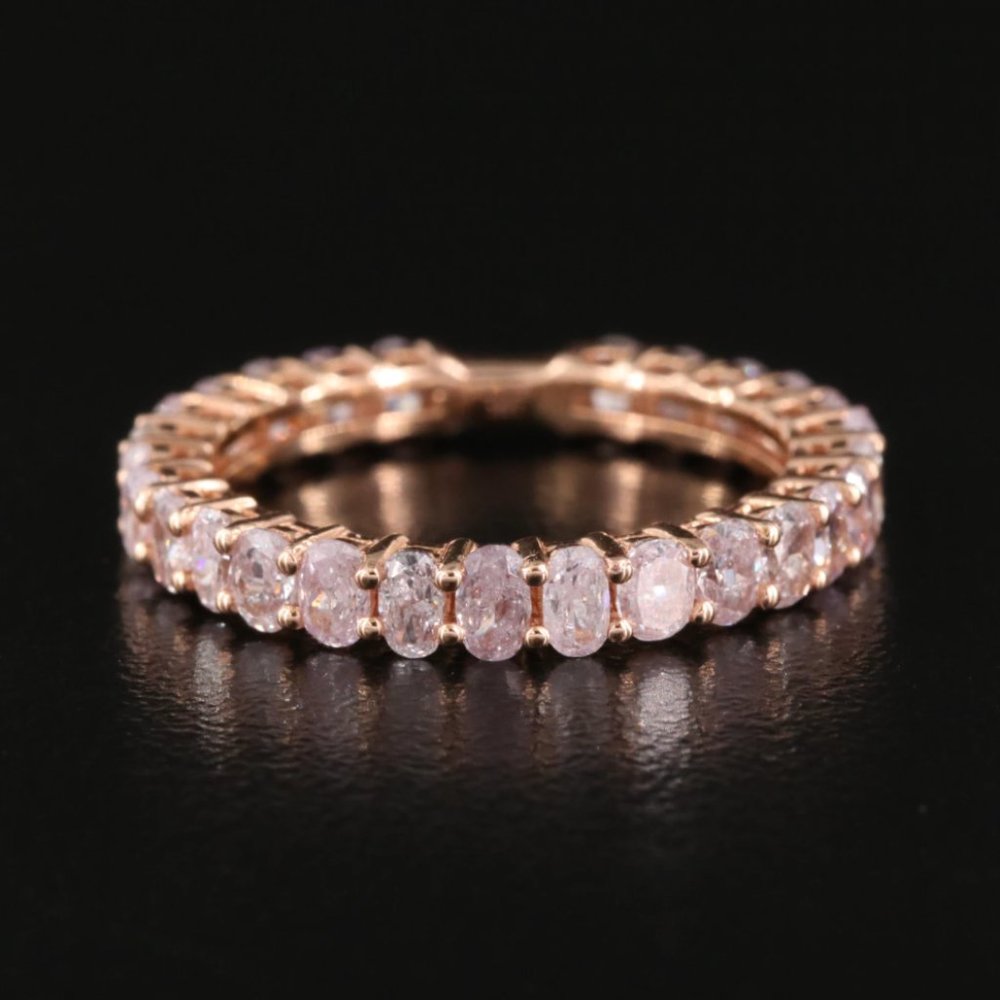 Appraisal Included - 18K Rose Gold 1.80 CTW Pink Diamond Eternity Band